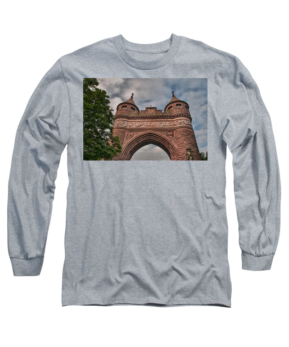 Buildings Long Sleeve T-Shirt featuring the photograph Soldiers and Sailors Memorial Arch by Guy Whiteley