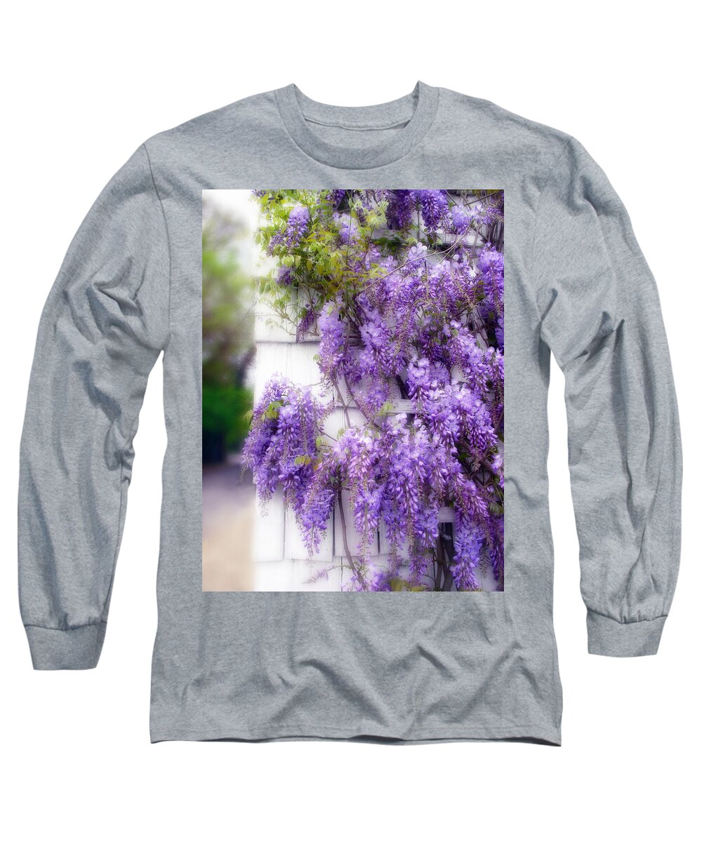 Flowers Long Sleeve T-Shirt featuring the photograph Spring Wisteria by Jessica Jenney