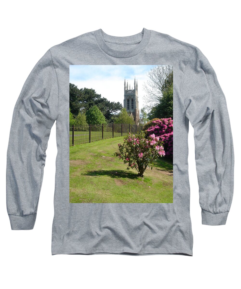 Clouds Long Sleeve T-Shirt featuring the photograph St Peter's Church - Stapenhill by Rod Johnson