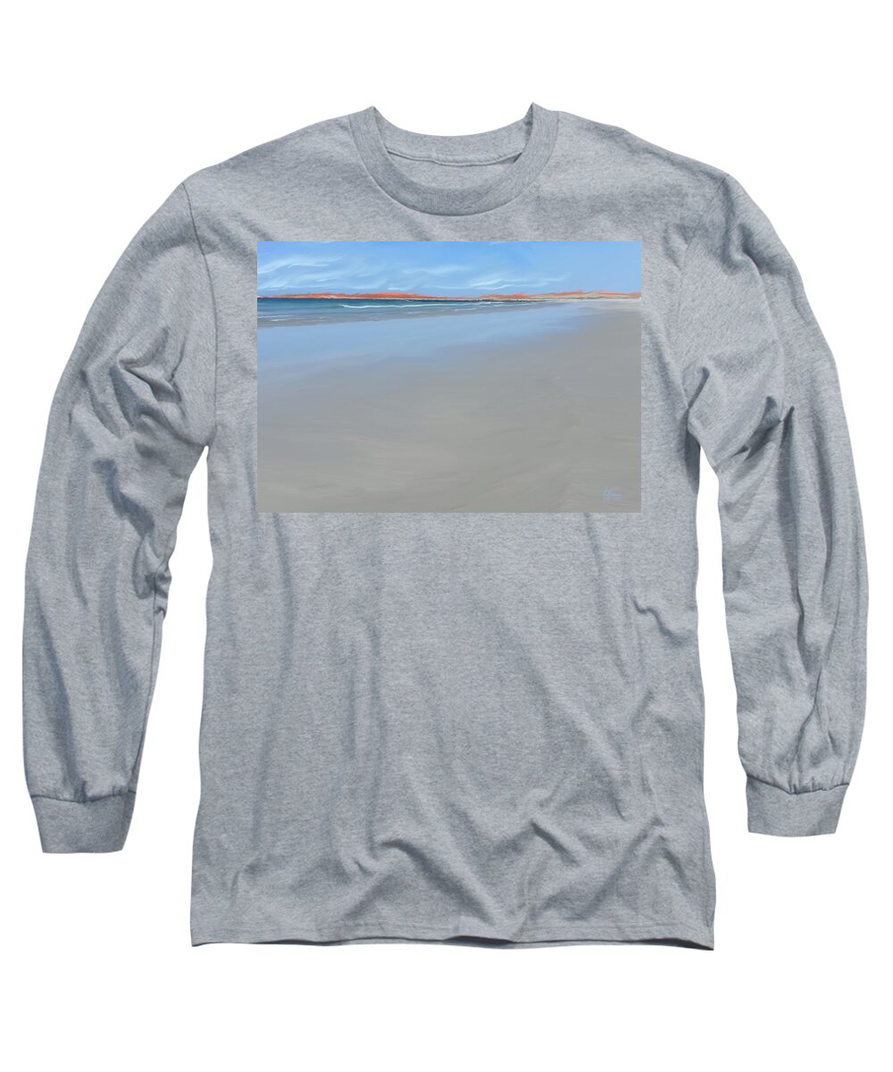 Beach Long Sleeve T-Shirt featuring the digital art Sublime Beach by Vincent Franco