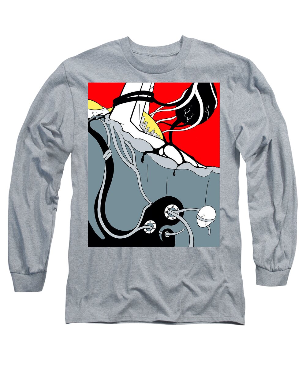 Blood Long Sleeve T-Shirt featuring the digital art Tangled by Craig Tilley