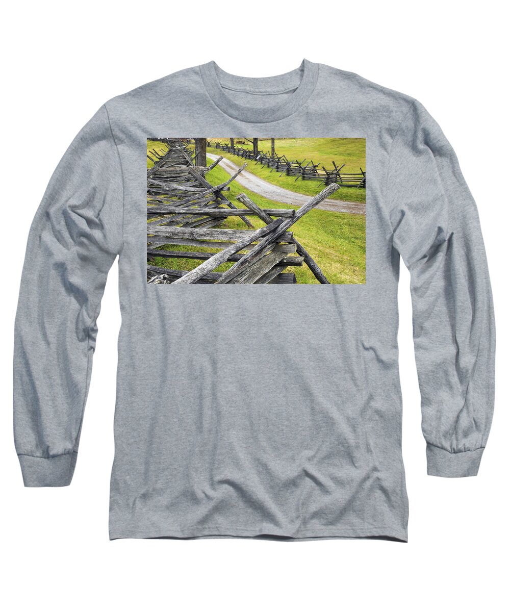 Antietam Long Sleeve T-Shirt featuring the photograph The Bloody Lane at Antietam by Paul W Faust - Impressions of Light