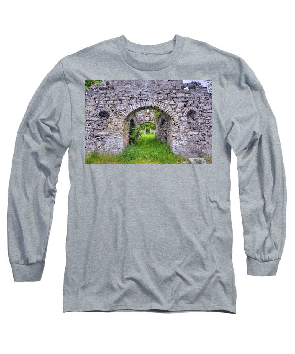 Europe Long Sleeve T-Shirt featuring the photograph The gate to the ruins by Matt Swinden