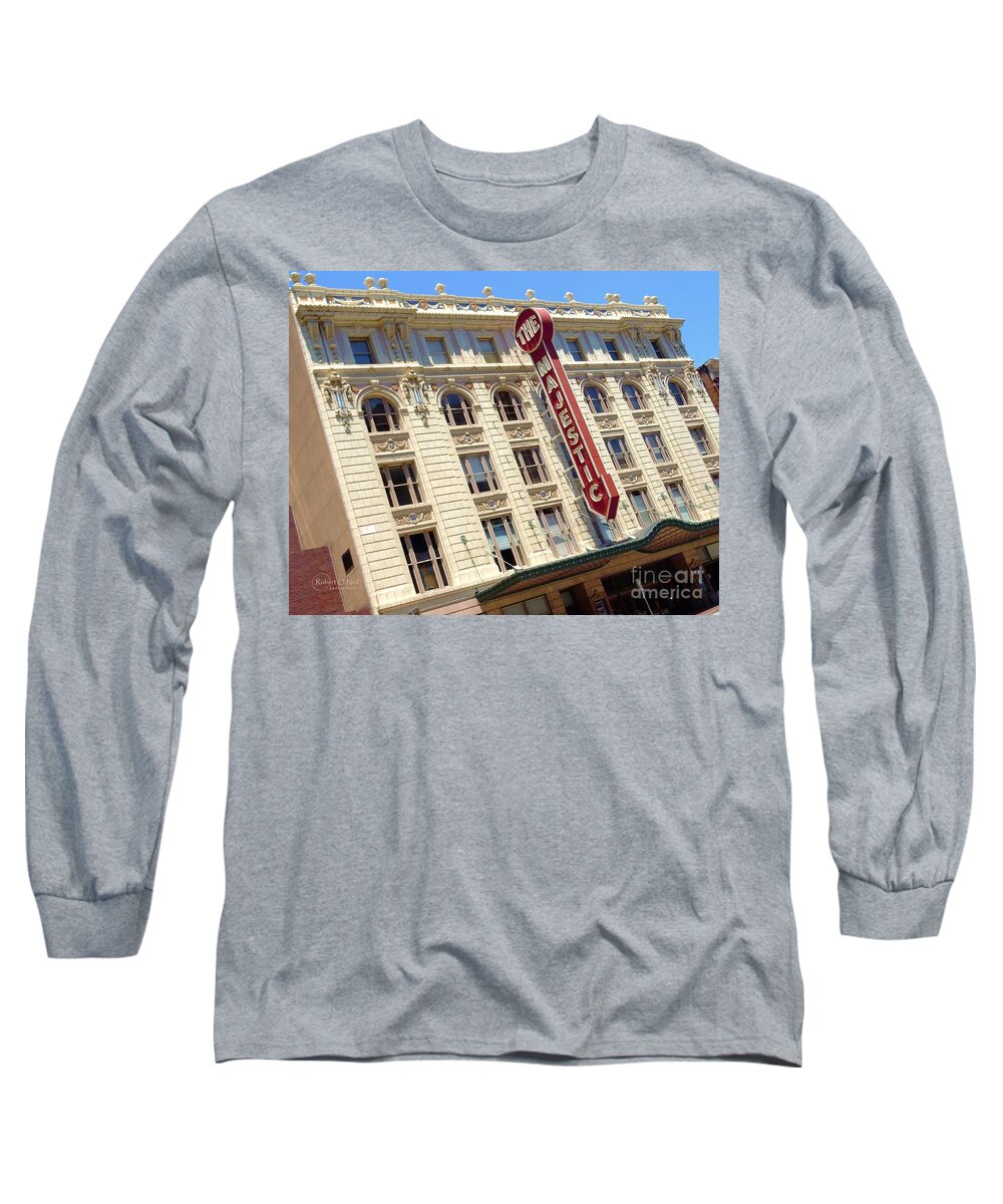 Majestic Theater Long Sleeve T-Shirt featuring the photograph The Majestic Theater Dallas #1 by Robert ONeil
