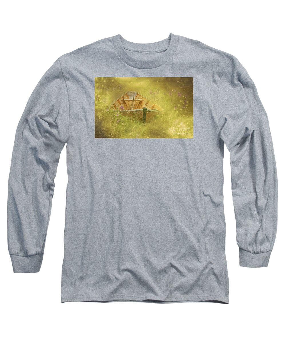Festblues Long Sleeve T-Shirt featuring the photograph The Sea of Dreams... by Nina Stavlund