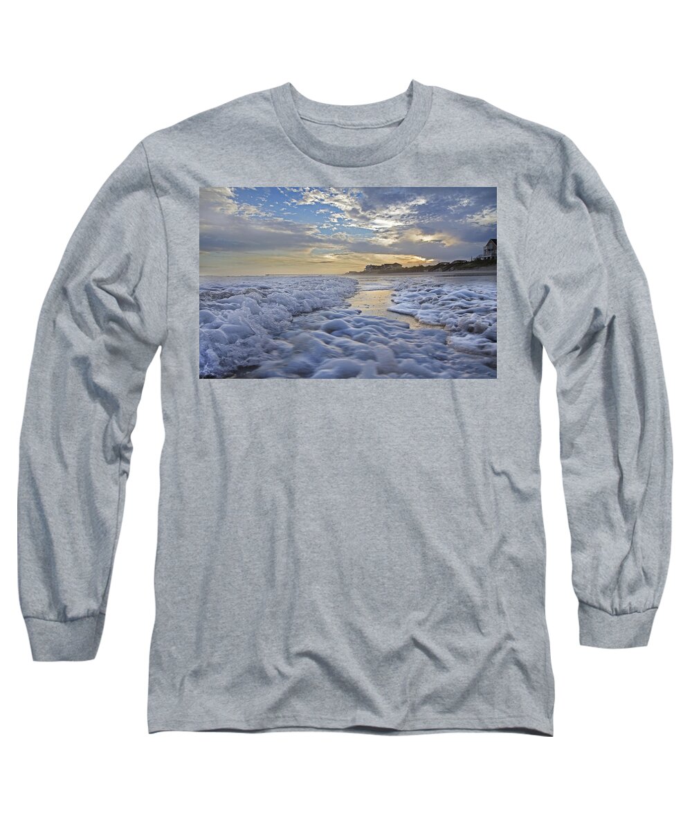 Topsail Long Sleeve T-Shirt featuring the digital art Topsail Pathway by Betsy Knapp