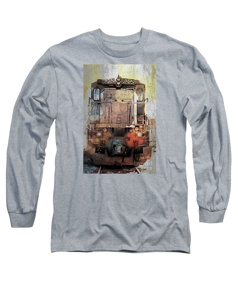 Transportation Long Sleeve T-Shirt featuring the photograph Trains At Rest by Marcia Lee Jones