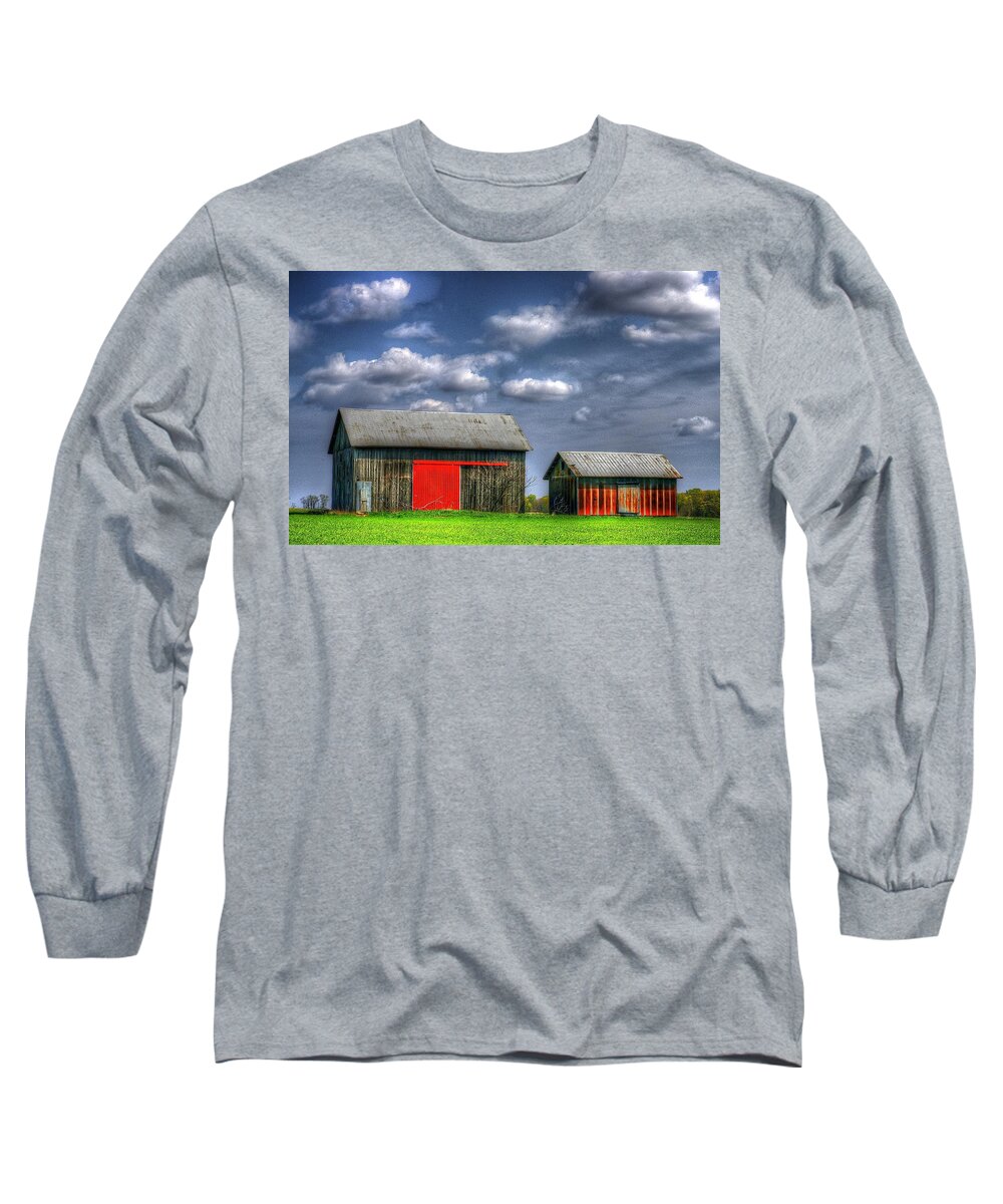 Barns Long Sleeve T-Shirt featuring the photograph Twins by Randy Pollard