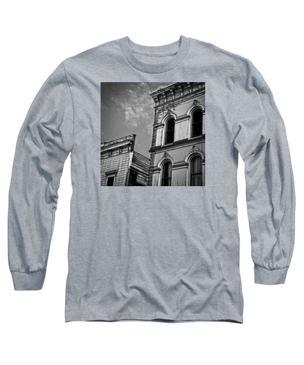 Architecture Long Sleeve T-Shirt featuring the photograph Two Facades by Mark Alder