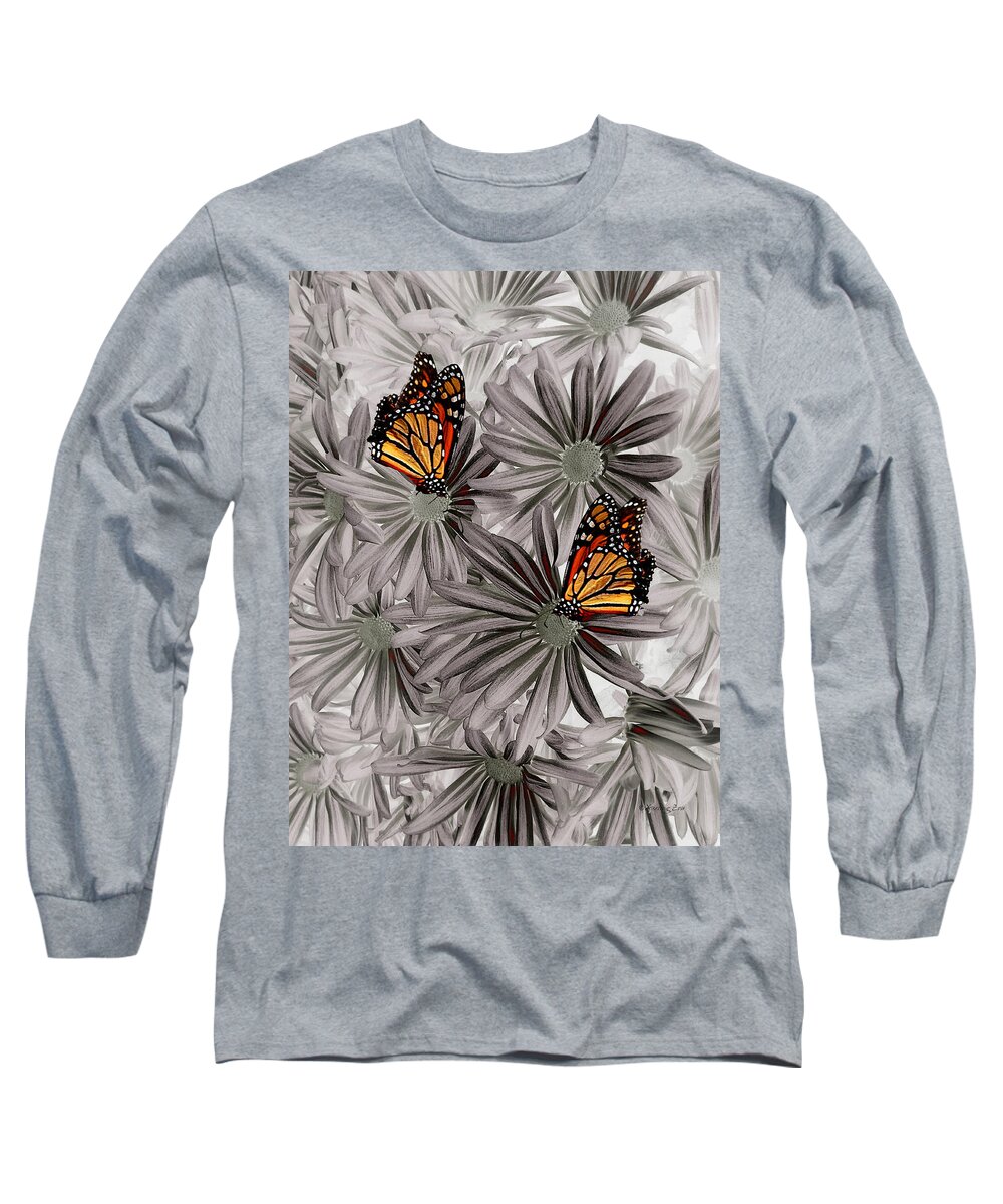 Papillon Long Sleeve T-Shirt featuring the digital art Unconscious Visible Beings by Xueling Zou