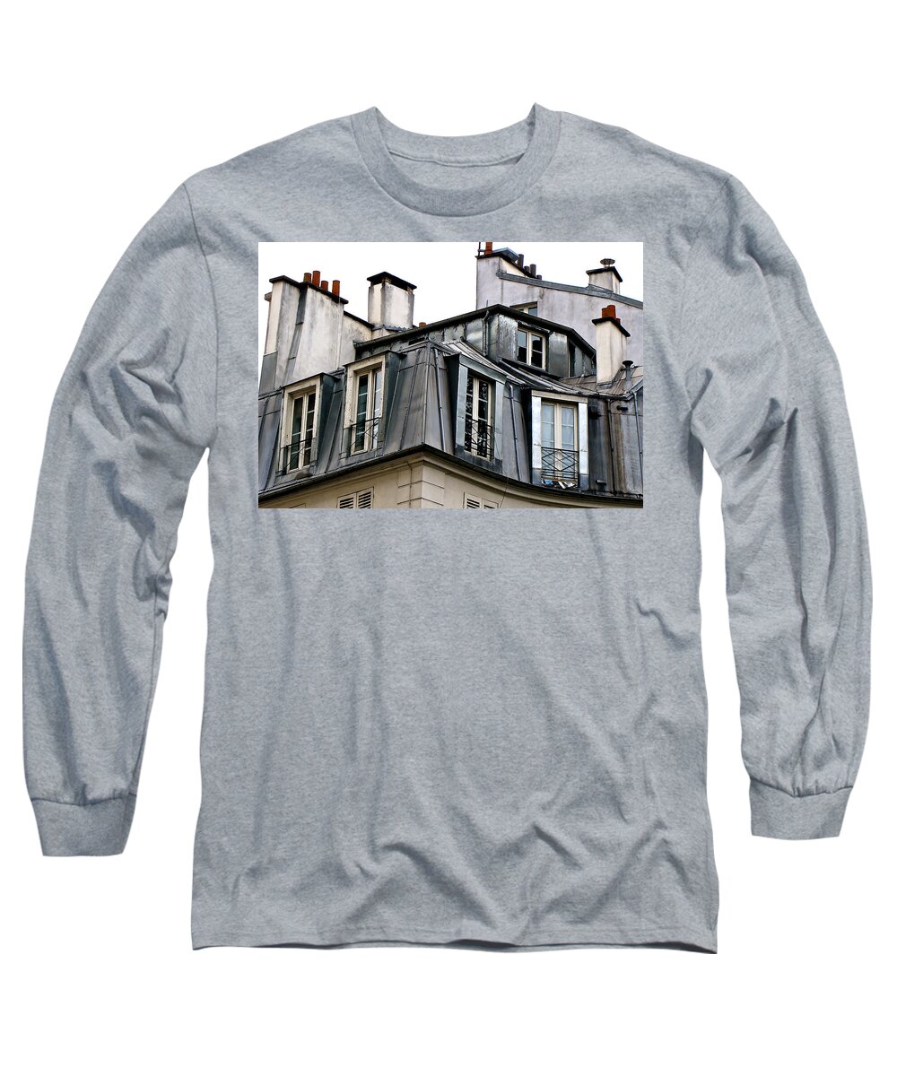 Paris Rooftops Long Sleeve T-Shirt featuring the photograph Under The Rooftops Of Paris by Ira Shander