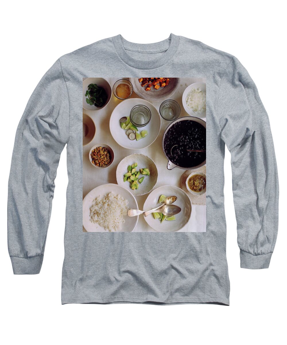 Fruits Long Sleeve T-Shirt featuring the photograph Vegetarian Dishes by Romulo Yanes