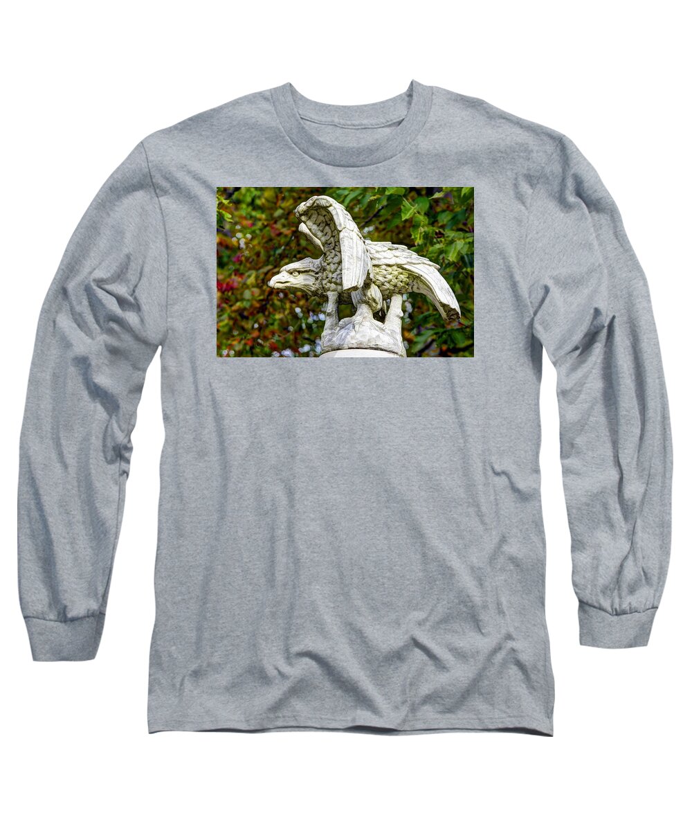 Civil War Long Sleeve T-Shirt featuring the photograph War Eagles - Vermont Company F 1st U. S. Sharpshooters Pitzer Woods Gettysburg by Michael Mazaika