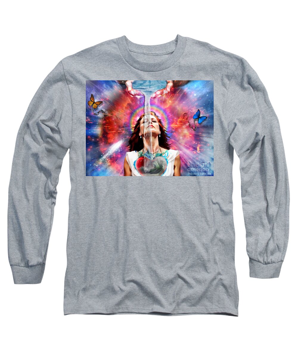 Holy Spirit Filled Long Sleeve T-Shirt featuring the digital art Washed by The water by Dolores Develde
