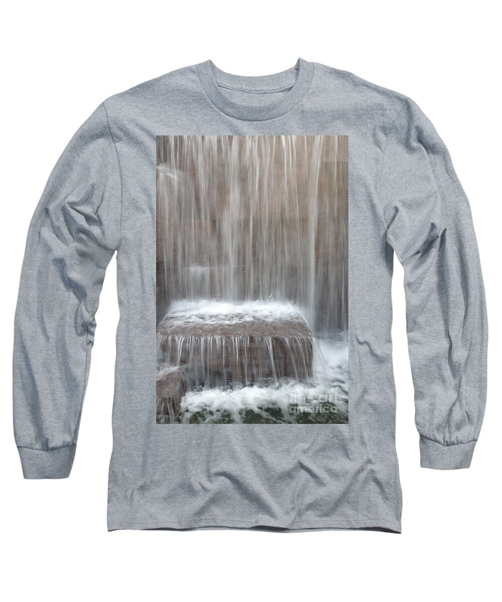 Cascade Long Sleeve T-Shirt featuring the photograph Waterfall at the FDR Memorial in Washington DC by William Kuta