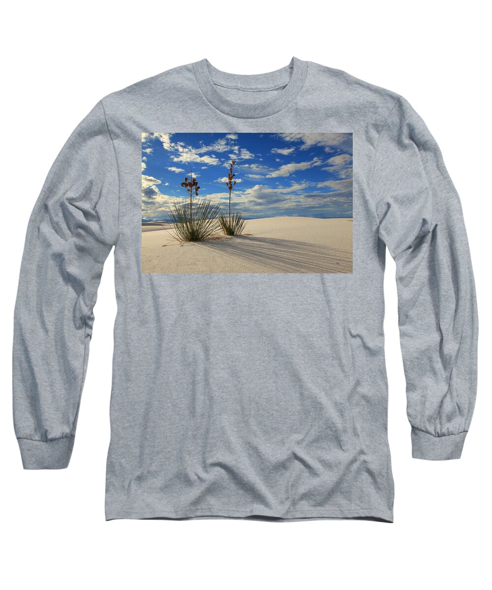 White Sands Long Sleeve T-Shirt featuring the photograph White Sands Afternoon 2 by Alan Vance Ley