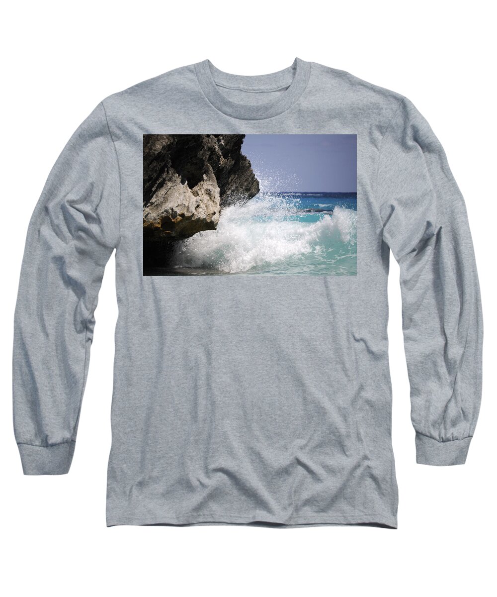 Bermuda Long Sleeve T-Shirt featuring the photograph White Water Paradise by Luke Moore