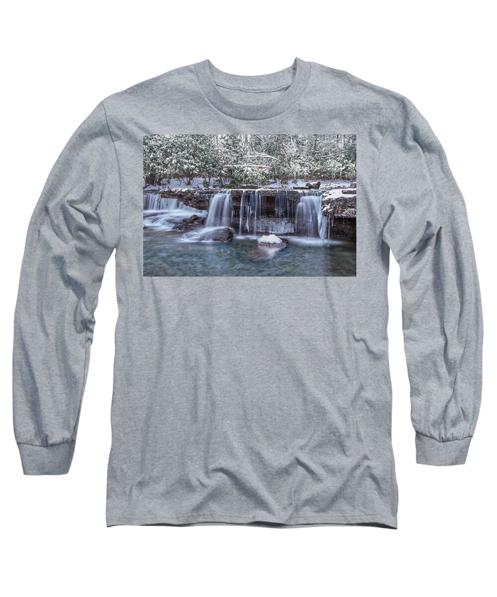 Winter Long Sleeve T-Shirt featuring the photograph Winter a Camp Creek by Mary Almond