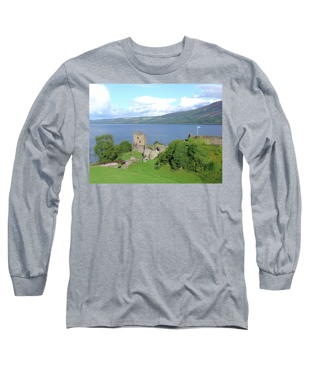 Loch Long Sleeve T-Shirt featuring the photograph Urquhart Castle by Charles and Melisa Morrison