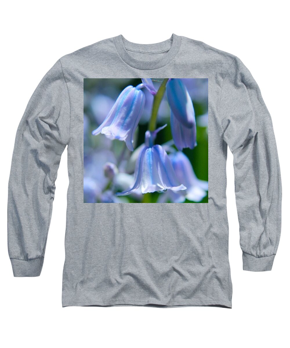 Purple Long Sleeve T-Shirt featuring the photograph Purple Blue Bells by Justin Connor