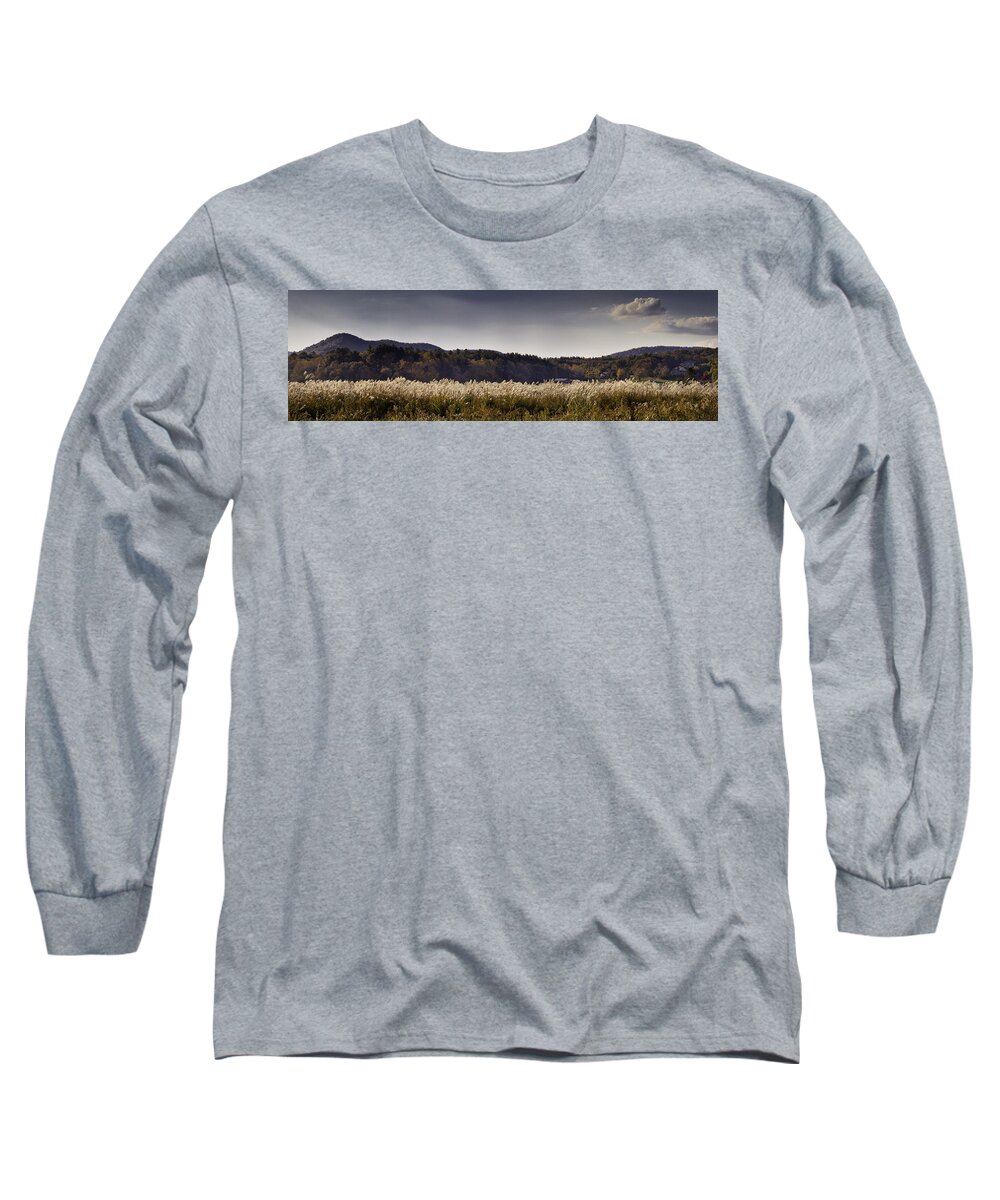 Autumn Long Sleeve T-Shirt featuring the photograph Autumn Grasses - North Carolina Autumn Scene by Rob Travis