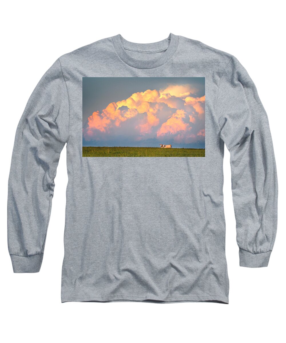 Cows Long Sleeve T-Shirt featuring the photograph Beefy Thunder by Brian Duram