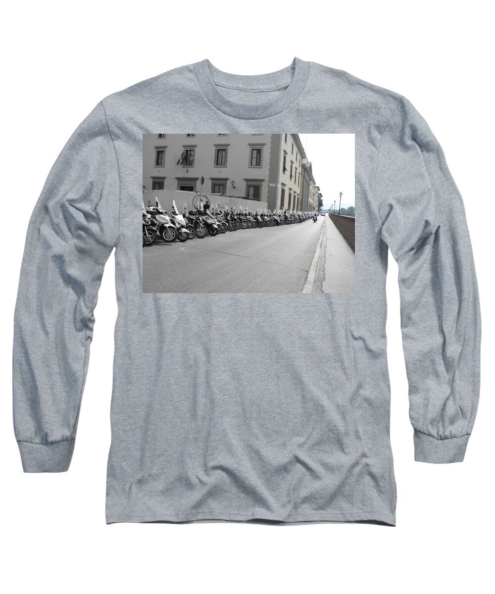 Motorcycles Long Sleeve T-Shirt featuring the photograph Bikes by Laurel Best