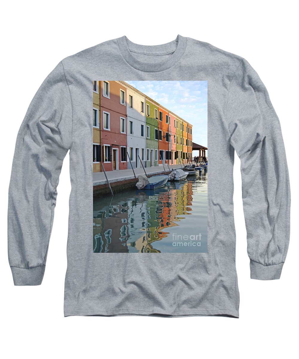 Burano Long Sleeve T-Shirt featuring the photograph Burano Canal by Rebecca Margraf