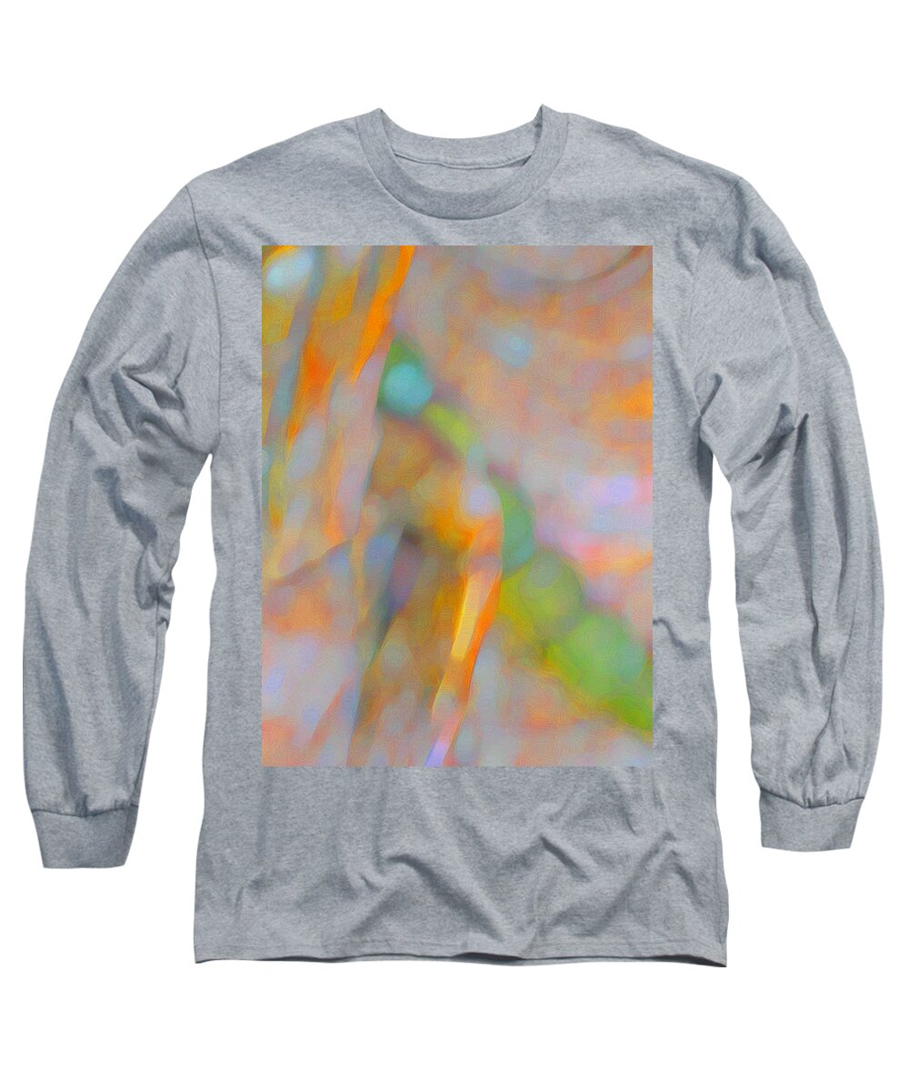 Abstract Long Sleeve T-Shirt featuring the digital art Comfort by Richard Laeton