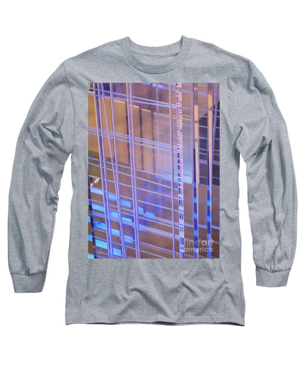Abstract Long Sleeve T-Shirt featuring the photograph Glass Abstract by Eena Bo