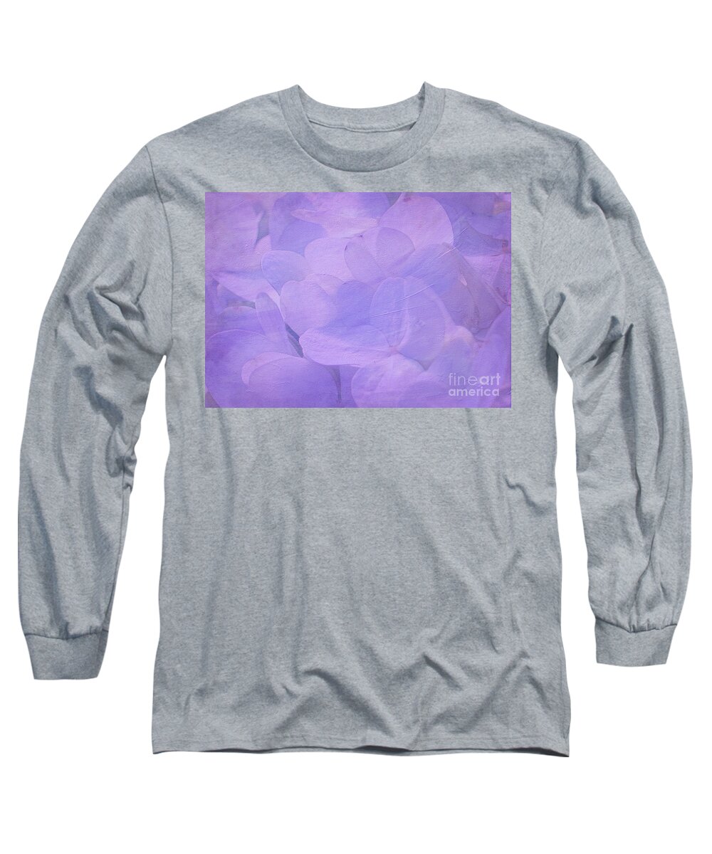 Violet Long Sleeve T-Shirt featuring the photograph Hydrangea Whispers by Judi Bagwell