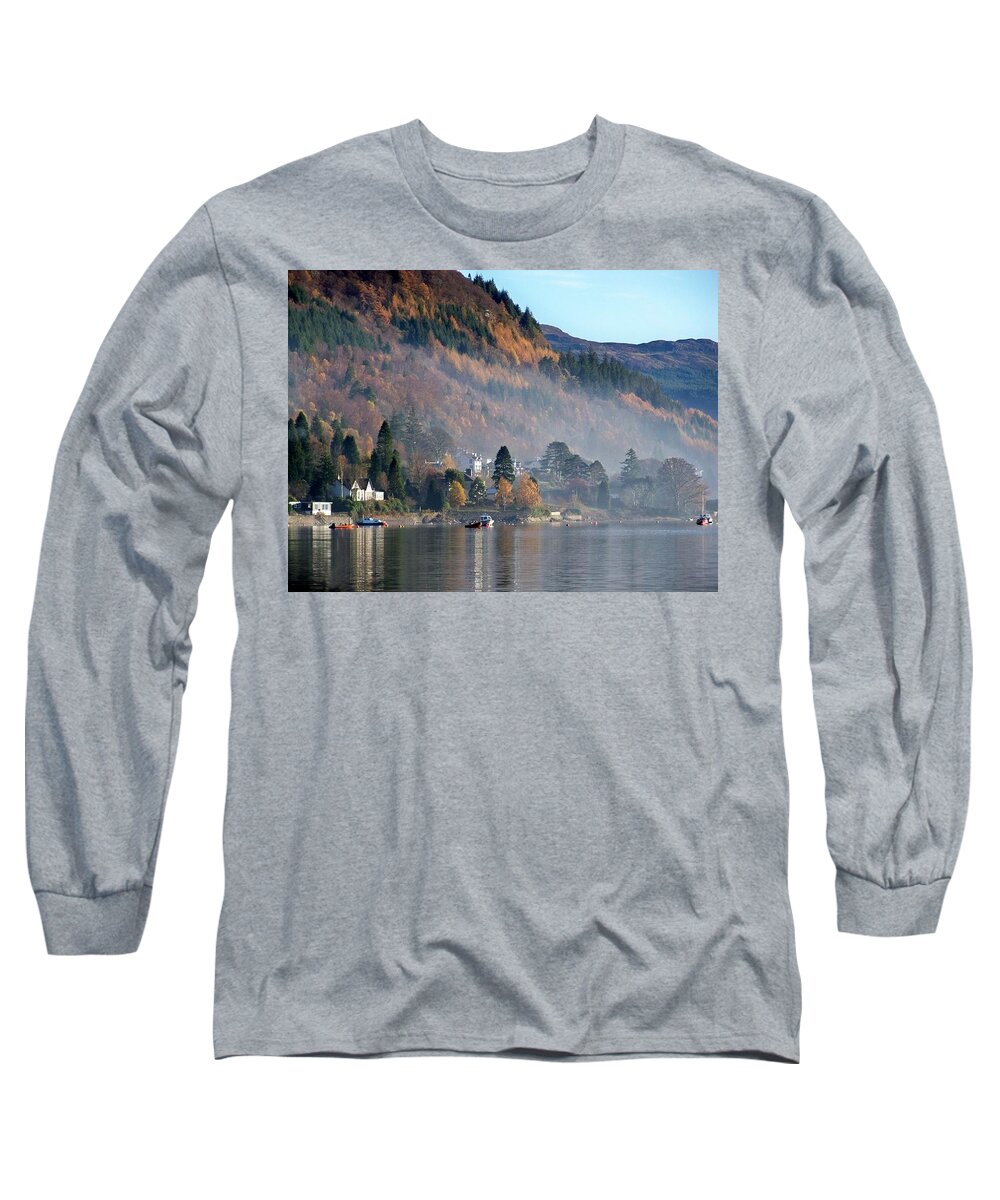 Scotland Long Sleeve T-Shirt featuring the photograph Misty Autumn Morning by Lynn Bolt