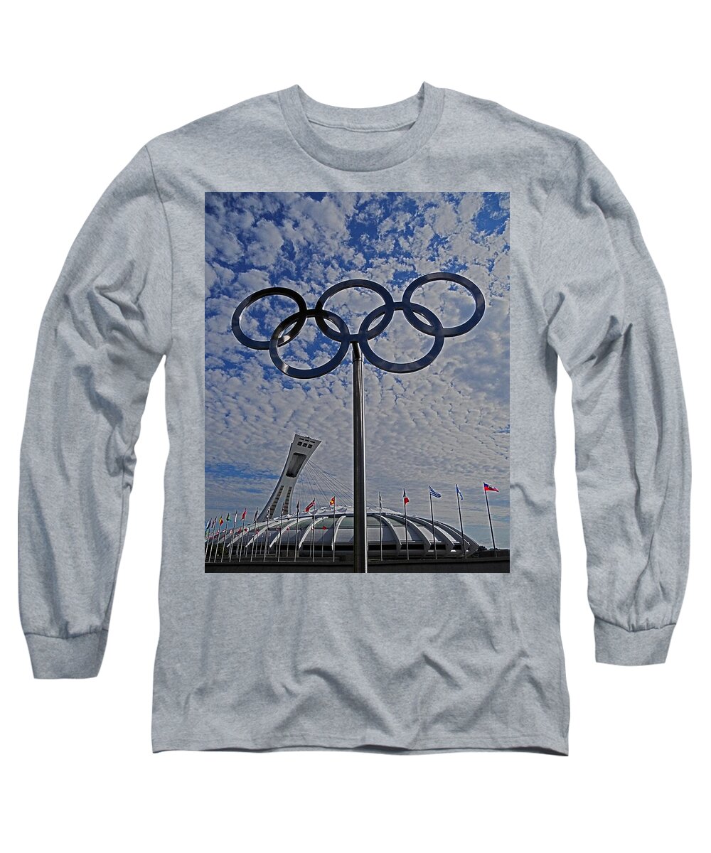 North America Long Sleeve T-Shirt featuring the photograph Olympic Stadium Montreal by Juergen Weiss