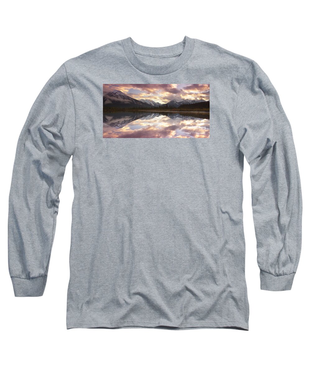 Water Photography Long Sleeve T-Shirt featuring the photograph Reflecting Mountains by Keith Kapple