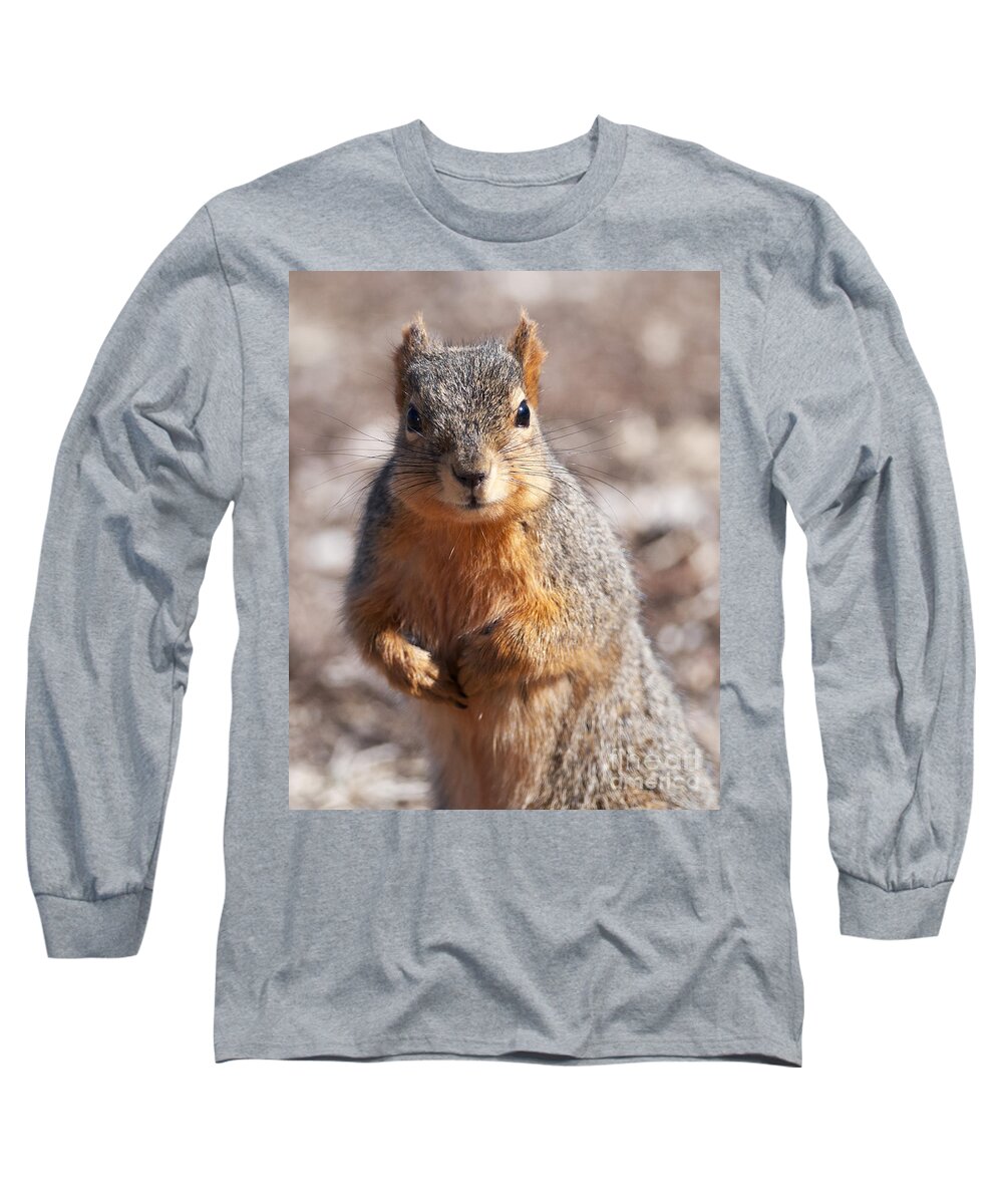 Squirrel Long Sleeve T-Shirt featuring the photograph Squirrel by Art Whitton