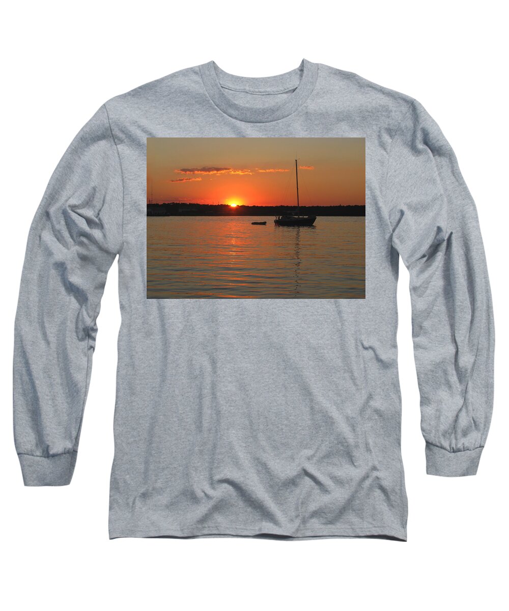 Sunset Long Sleeve T-Shirt featuring the photograph Sunset Cove by Clara Sue Beym