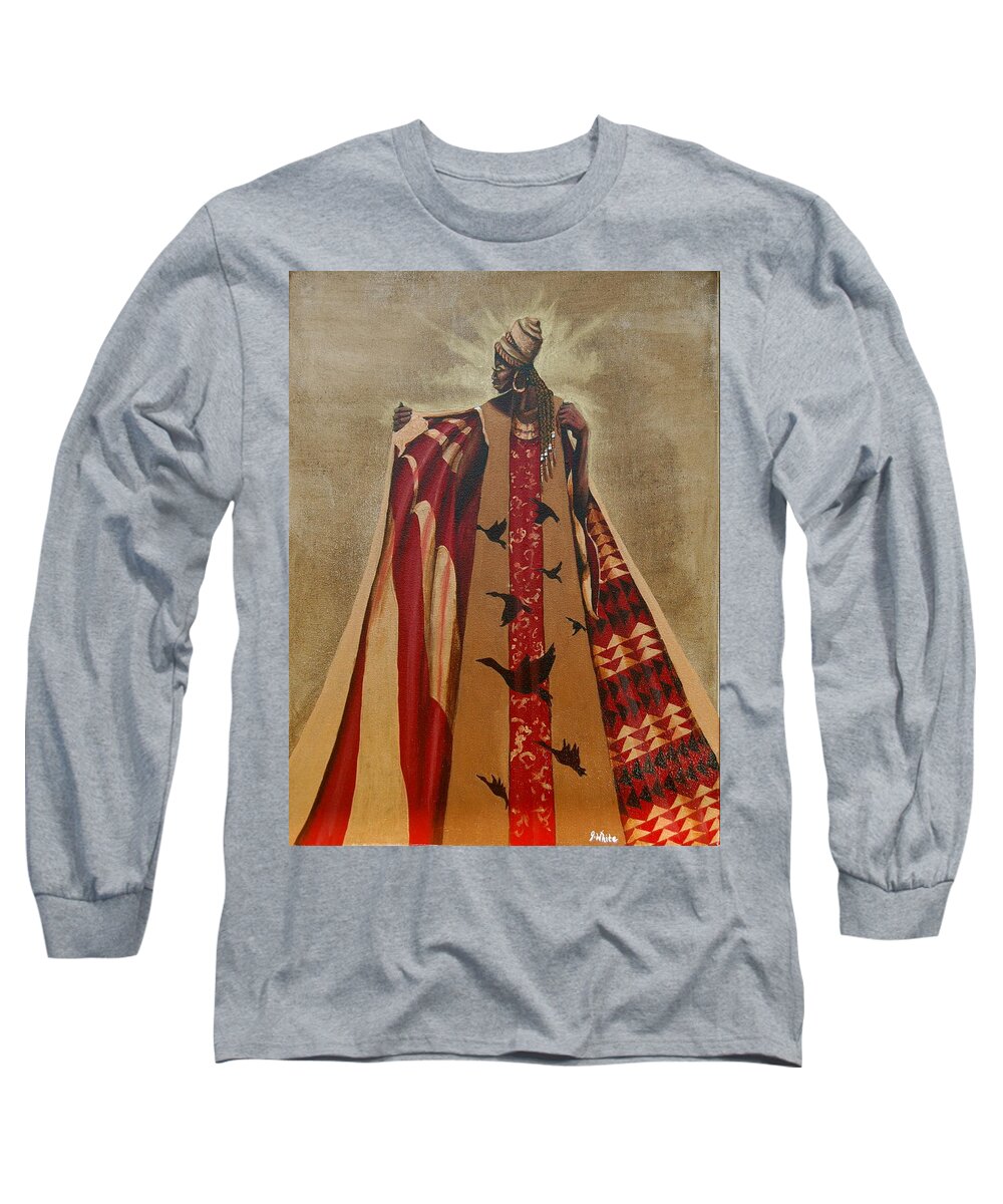 Quilt Long Sleeve T-Shirt featuring the painting Taking Flight by Jerome White