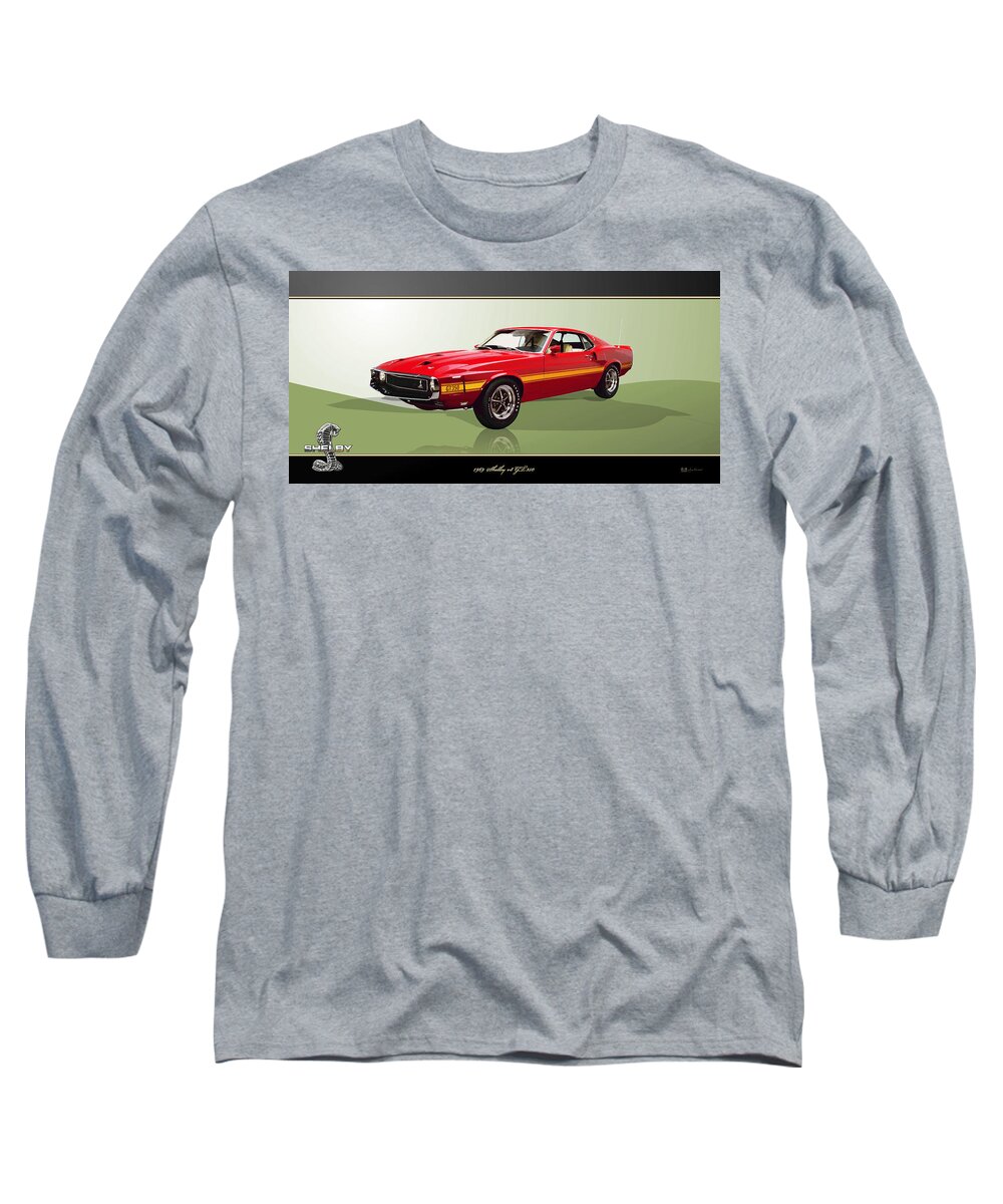 Wheels Of Fortune By Serge Averbukh Long Sleeve T-Shirt featuring the photograph 1969 Shelby v8 GT350 by Serge Averbukh