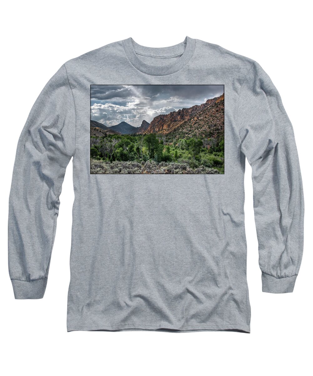 Wyoming Long Sleeve T-Shirt featuring the photograph Along the Way #1 by Erika Fawcett