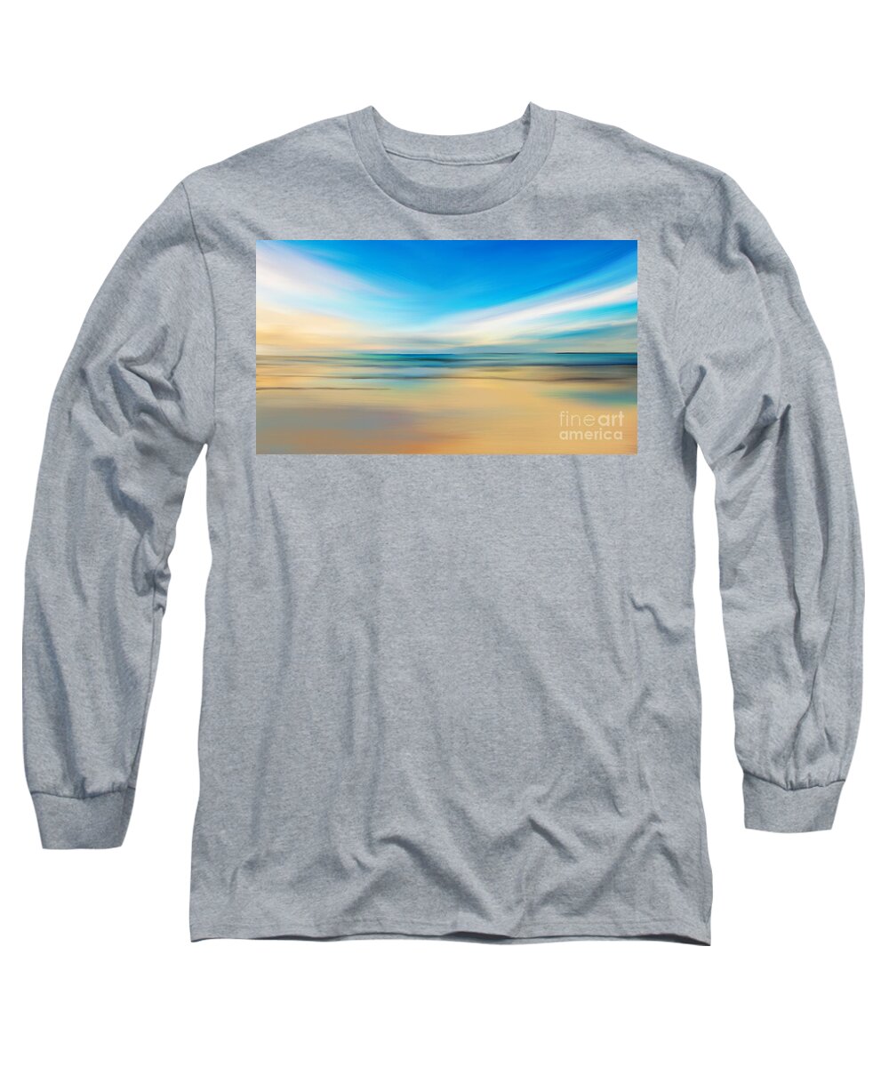 Anthony Fishburne Long Sleeve T-Shirt featuring the digital art Beach Sunrise #1 by Anthony Fishburne