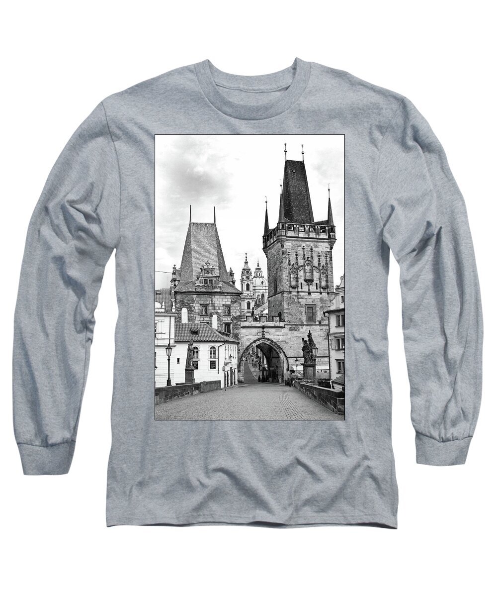Prague Long Sleeve T-Shirt featuring the photograph Charles Bridge, Prague #1 by Jurgen Lorenzen