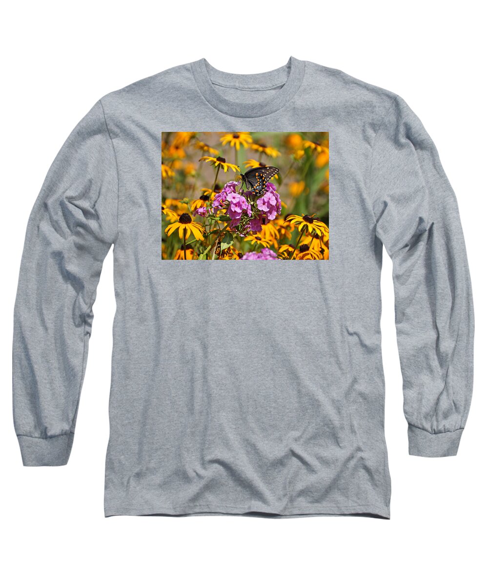 Butterfly Long Sleeve T-Shirt featuring the photograph Colorful #1 by Sandy Keeton