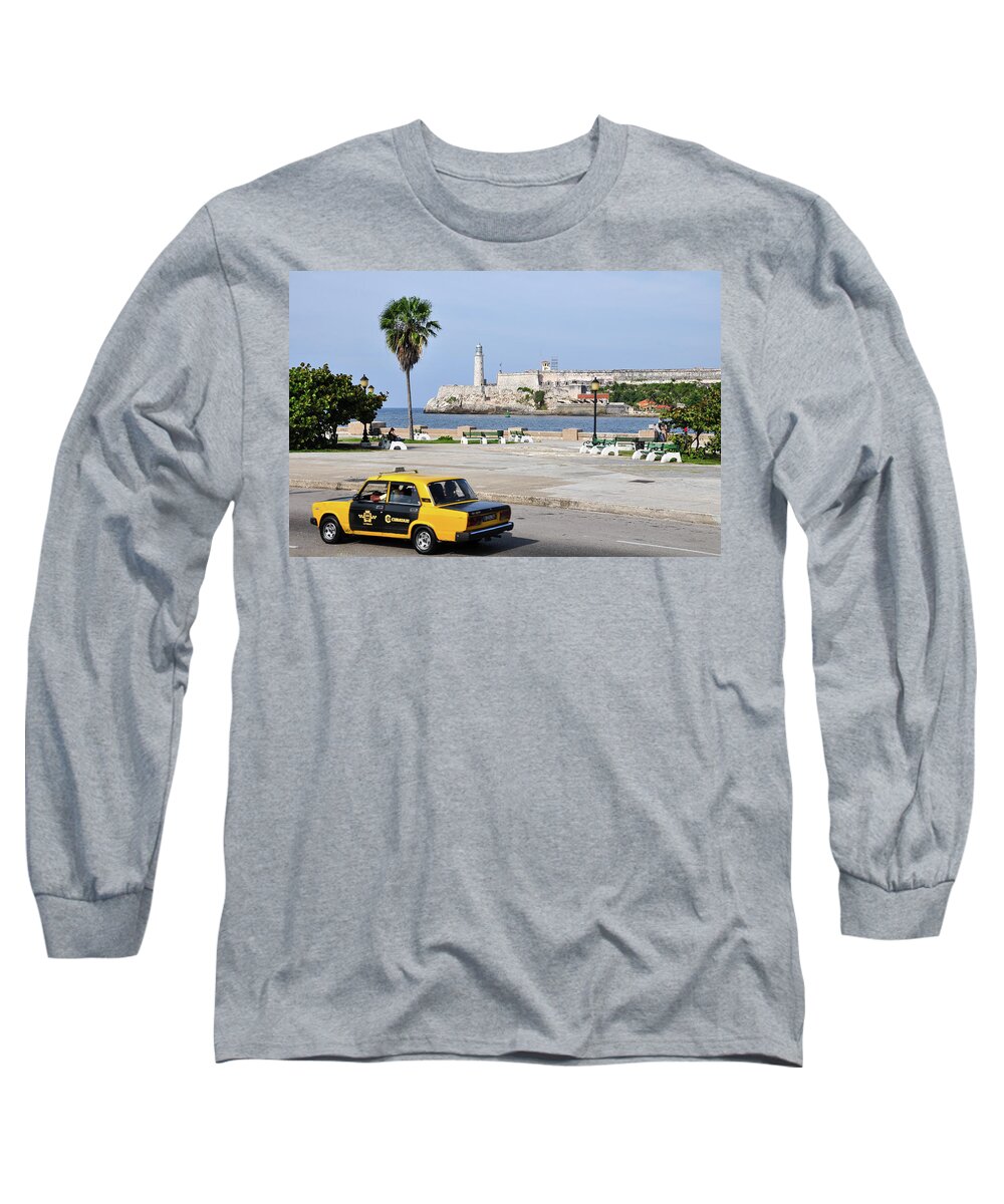 Caribbean Long Sleeve T-Shirt featuring the photograph El Morro #1 by Joel Thai