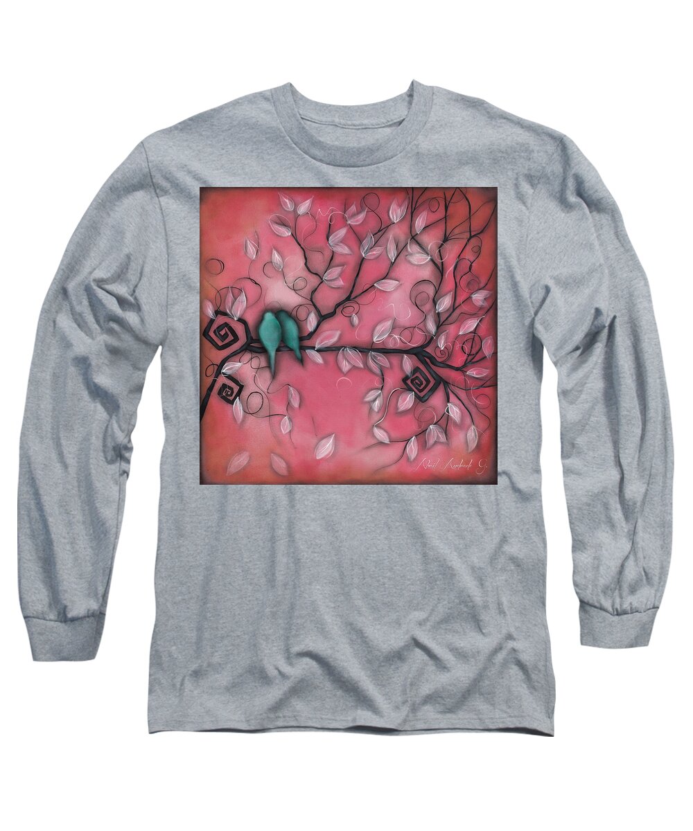 Whimsical Tree Long Sleeve T-Shirt featuring the painting Forever by Abril Andrade
