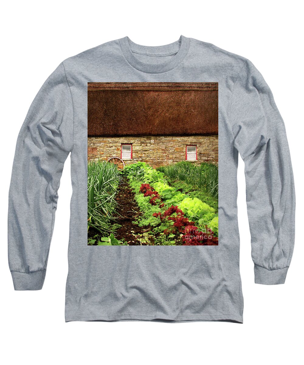 Farm Long Sleeve T-Shirt featuring the digital art Garden Farm #1 by Vicki Lea Eggen