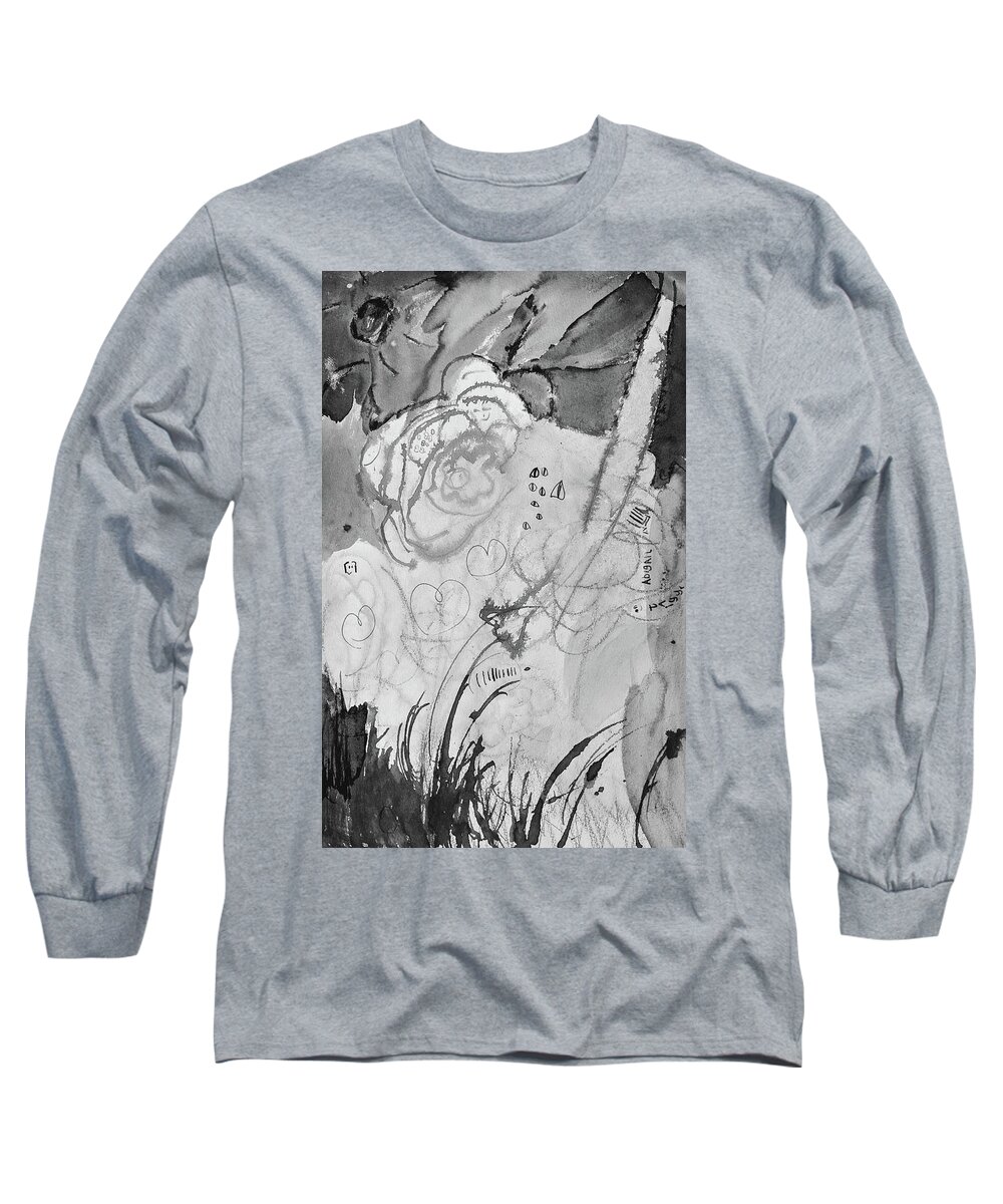  Long Sleeve T-Shirt featuring the painting Gardening by Abigail White