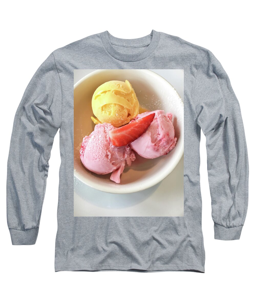 Birthday Long Sleeve T-Shirt featuring the photograph Ice cream #1 by Tom Gowanlock