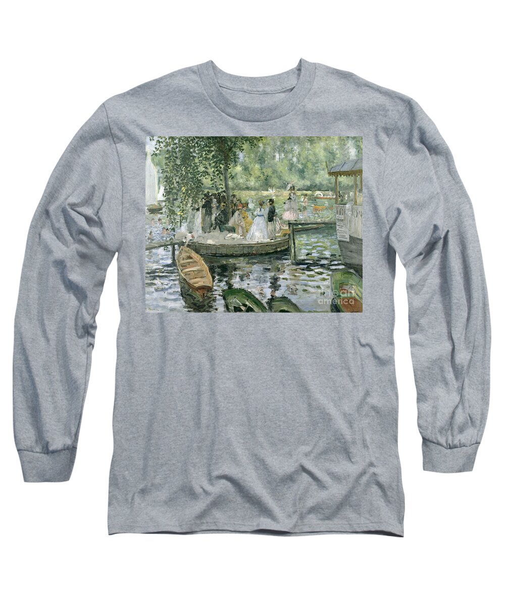 Grenouillere Long Sleeve T-Shirt featuring the painting La Grenouillere by Pierre Auguste Renoir