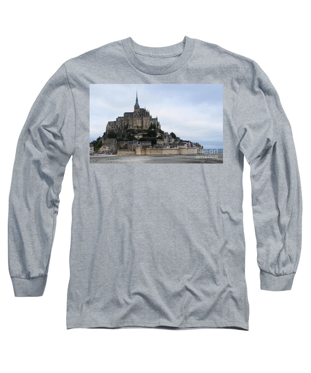 Mont St Michel Long Sleeve T-Shirt featuring the photograph Mont St Michel #1 by Therese Alcorn