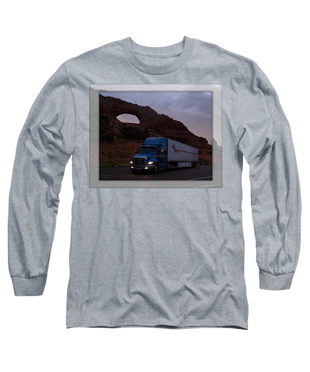 Mesilla Valley Transportation Long Sleeve T-Shirt featuring the digital art Mvt #7 #1 by Walter Herrit